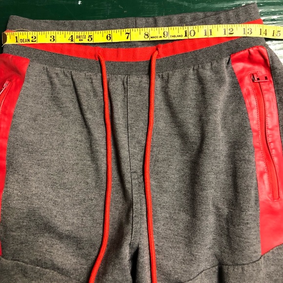 Atomic Black Label Track Pants Grey And Red 28” Waist Zipper Pockets - Picture 6 of 10